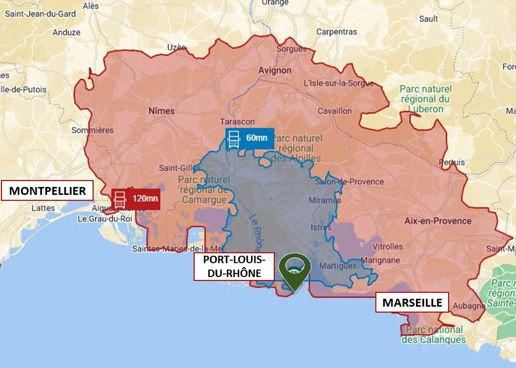 49279.2 m² pour cetentrepôts classe a en location à Port-saint-louis-du-rhône