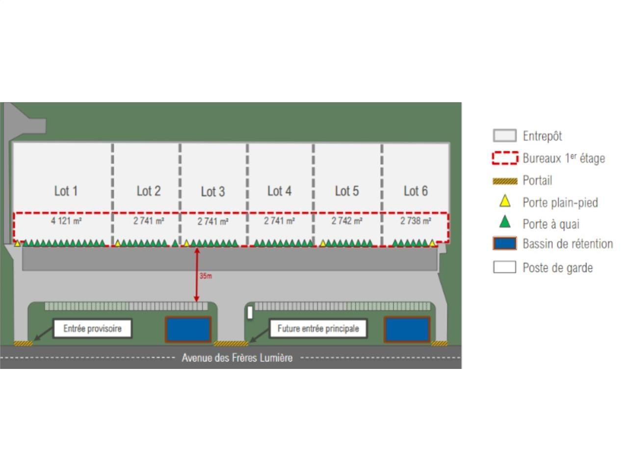 Location entrepots 2753 m² non divisibles