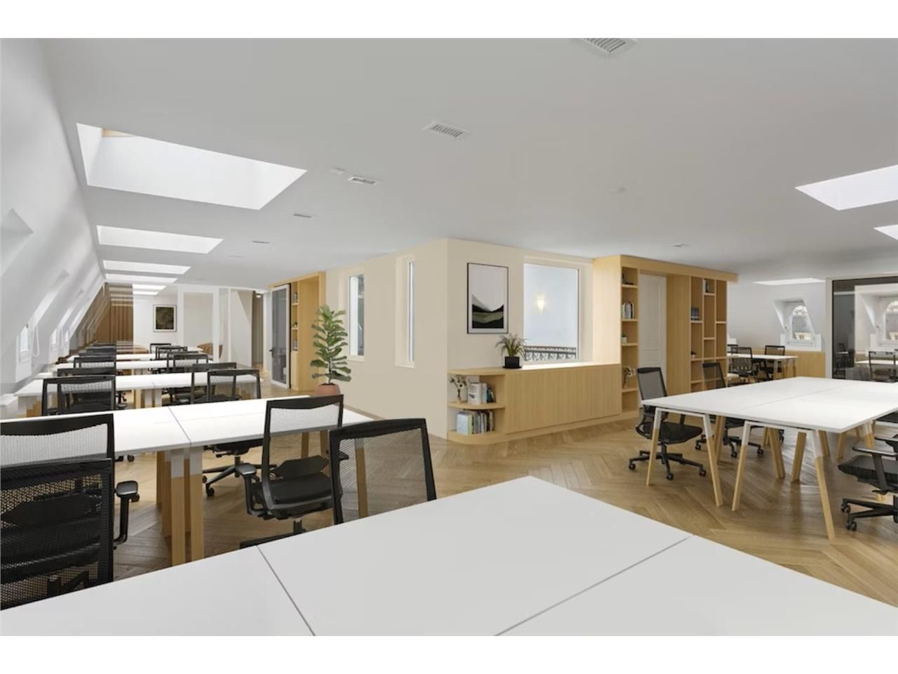 Location d'un espace de travail privatif, meublé,