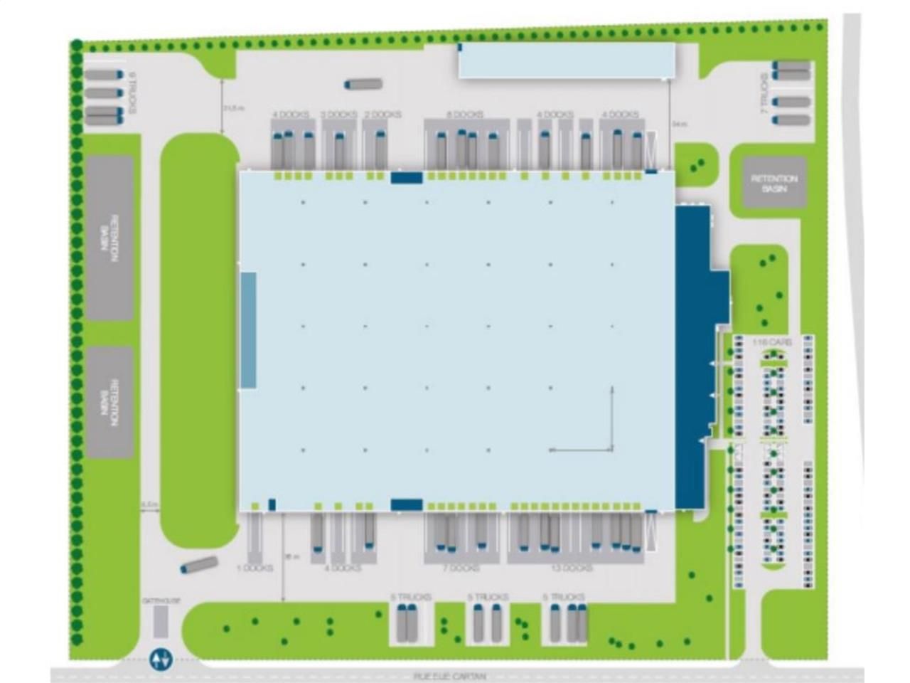 Location entrepots 24905 m² non divisibles