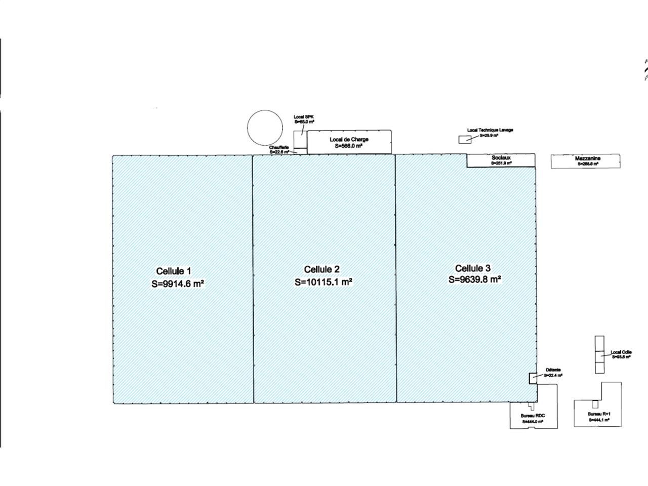 Location entrepots 31375 m² non divisibles