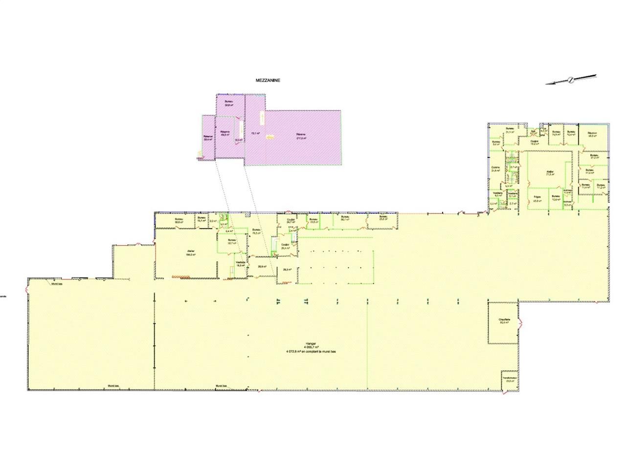 Location entrepots 6123 m² non divisibles