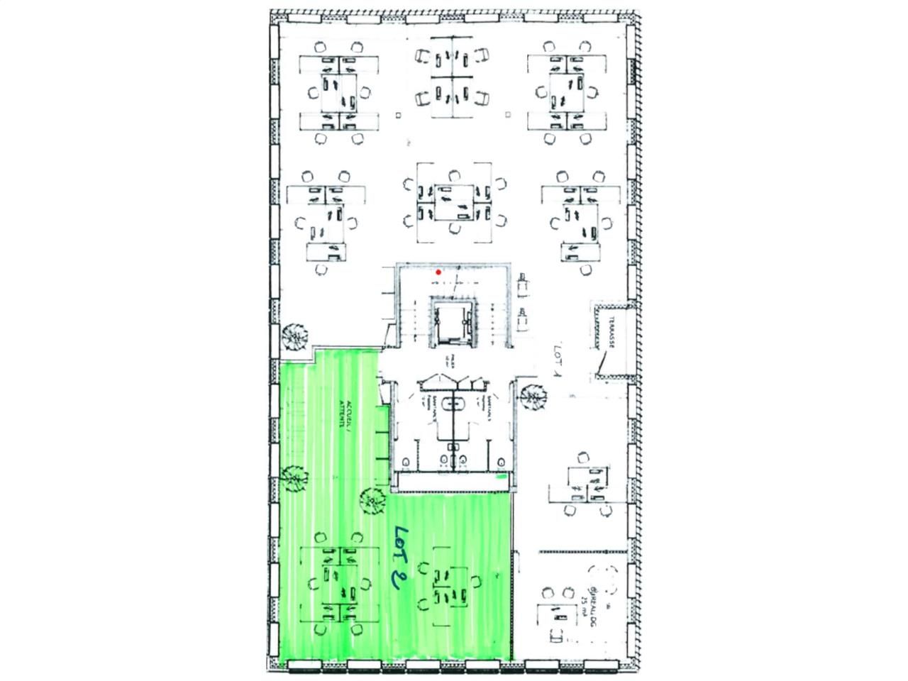Location bureaux 127 m² non divisibles