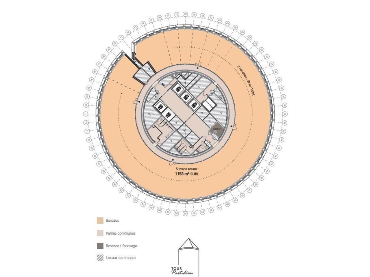 Location bureaux 1358 m² divisibles à partir de 300 m²