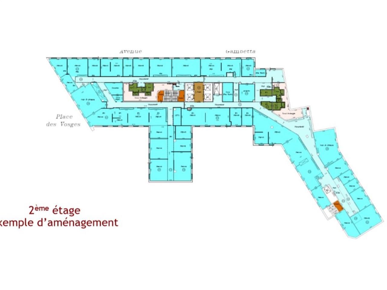 Location bureaux 6273 m² divisibles à partir de 1541 m²