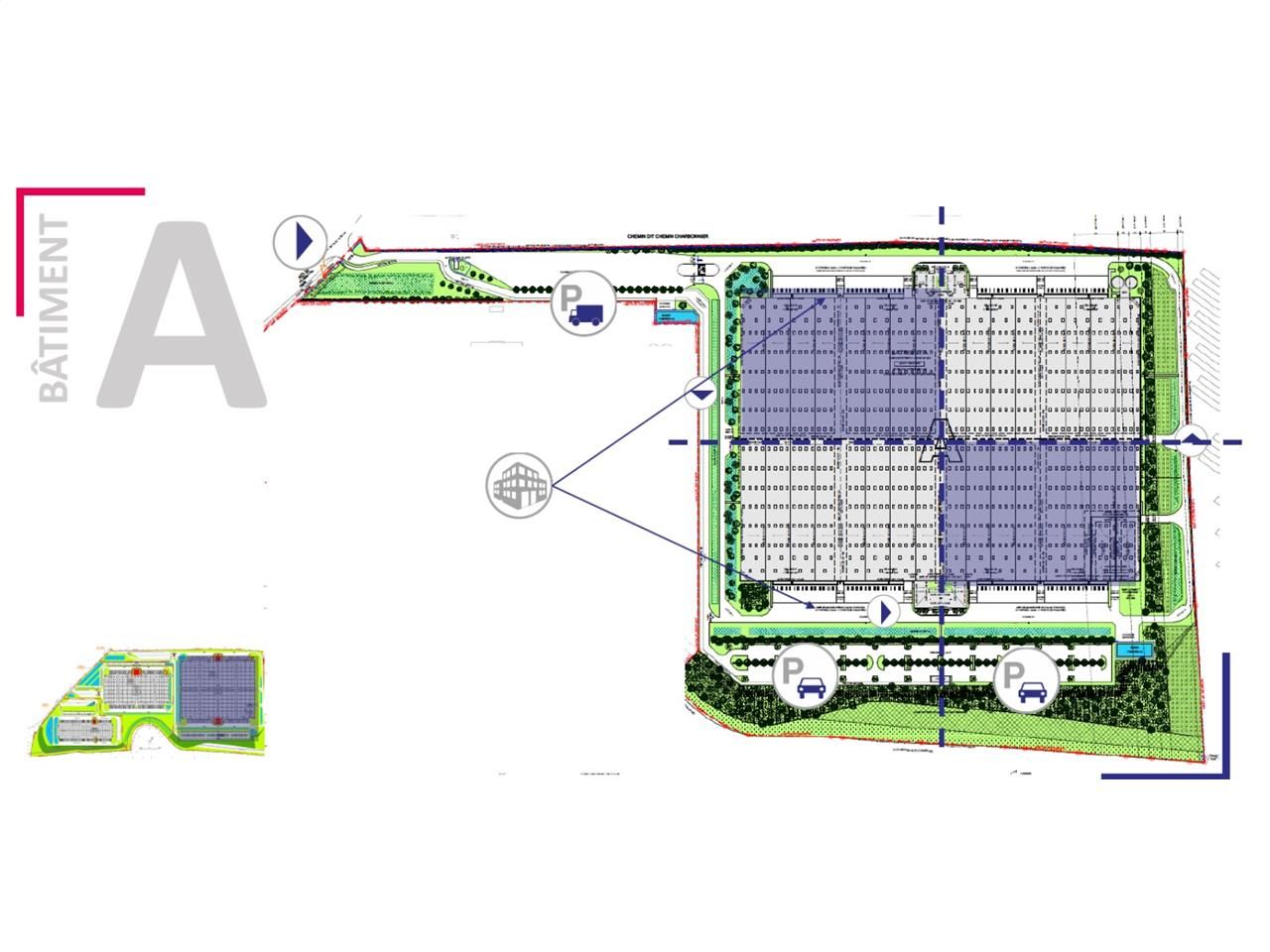 Location entrepots 100510 m² non divisibles