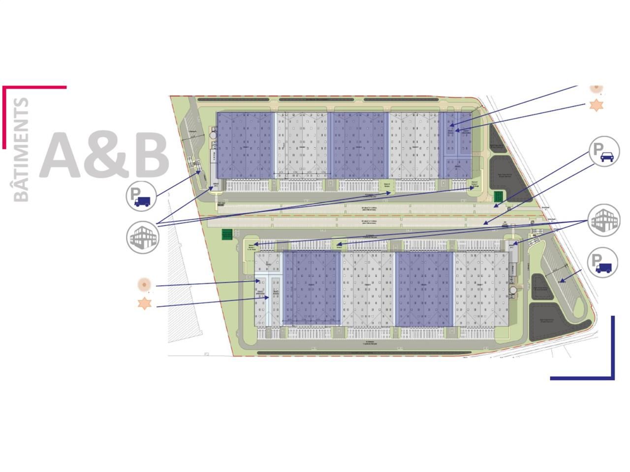 Location entrepots 47528 m² non divisibles