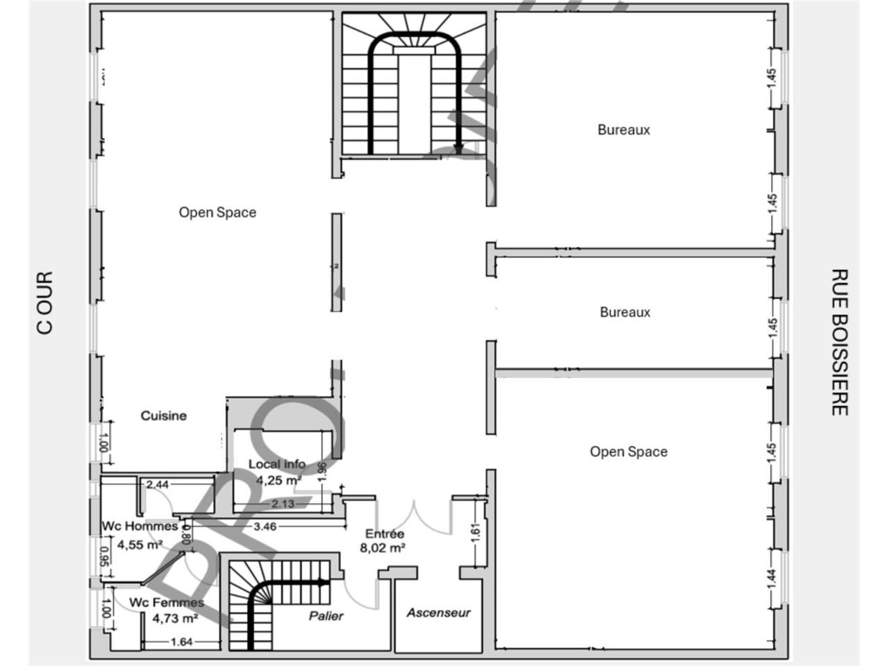 Location bureaux 516 m² divisibles à partir de 78 m²