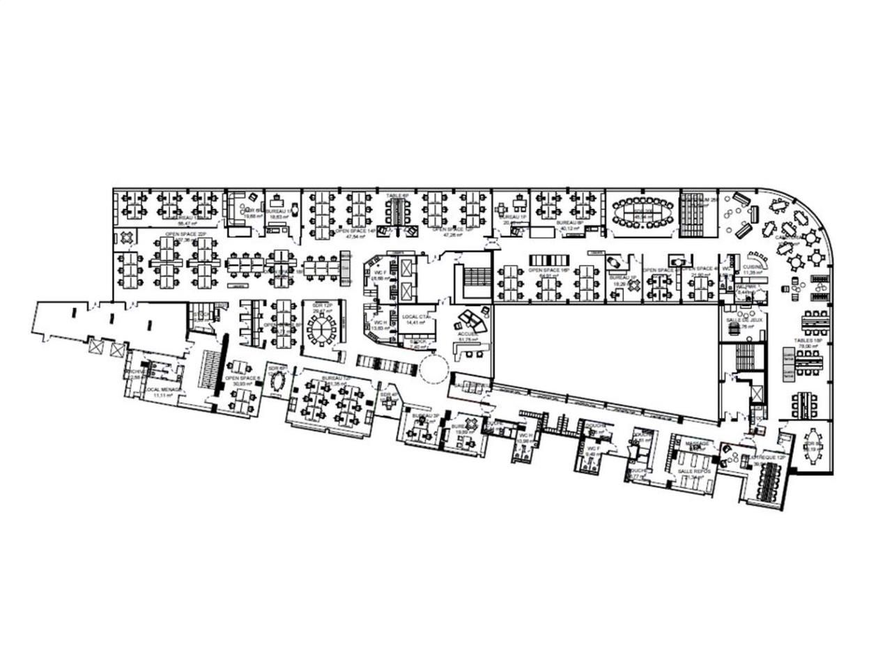 Vente bureaux 1993 m² divisibles à partir de 585 m²