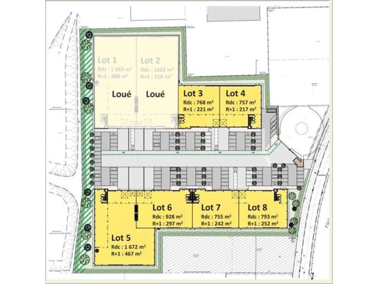 Location entrepots 4125 m² divisibles à partir de 989 m²