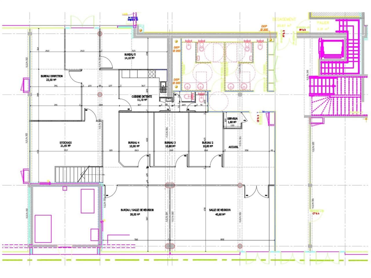 Vente bureaux 347 m² non divisibles