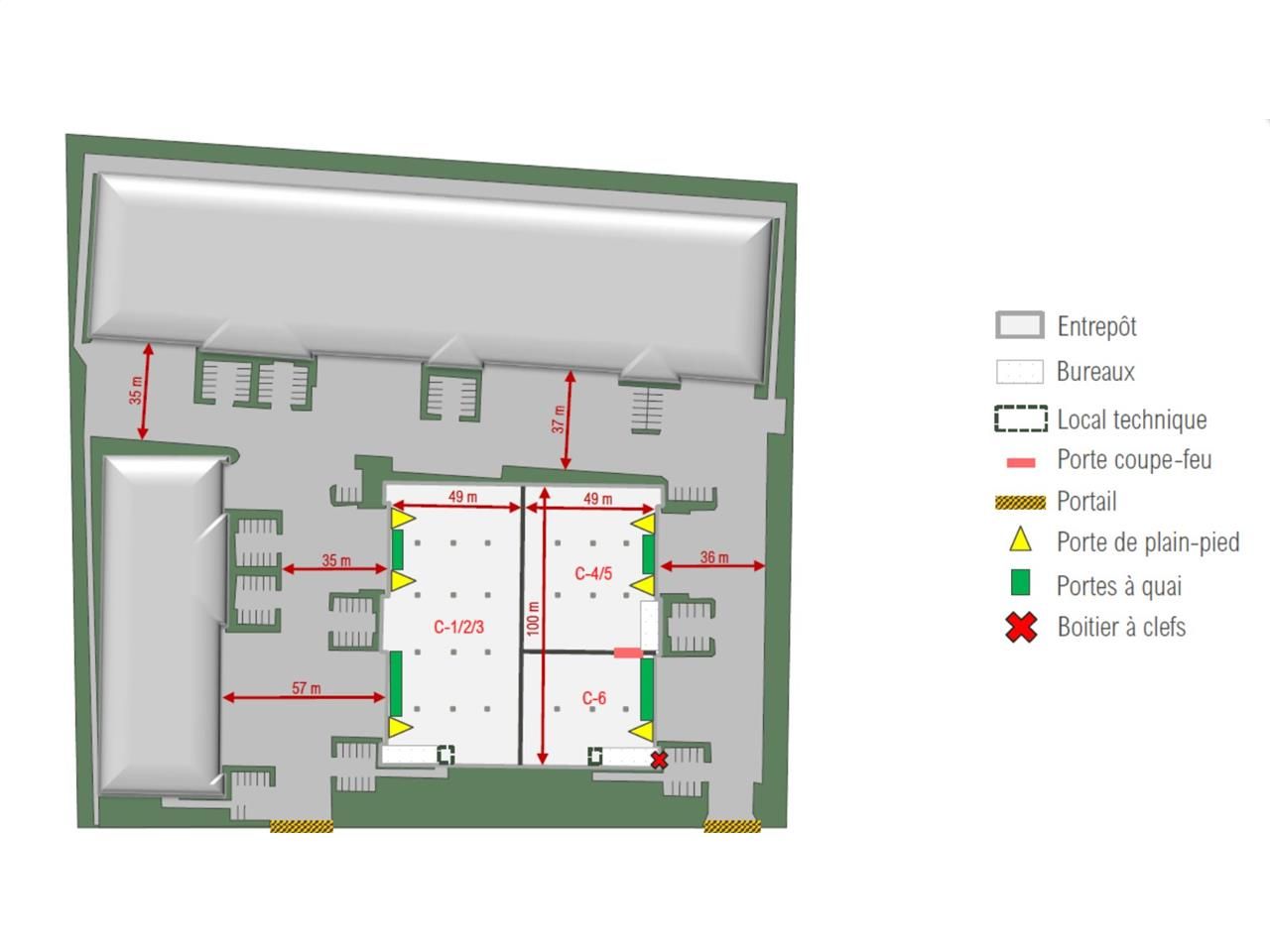 Location entrepots 10135 m² divisibles à partir de 2120 m²