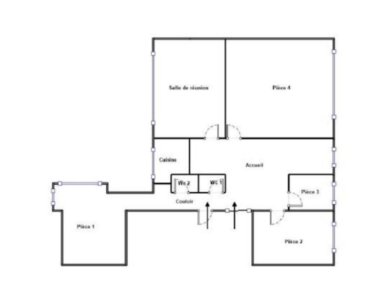 Location bureaux 120 m² non divisibles