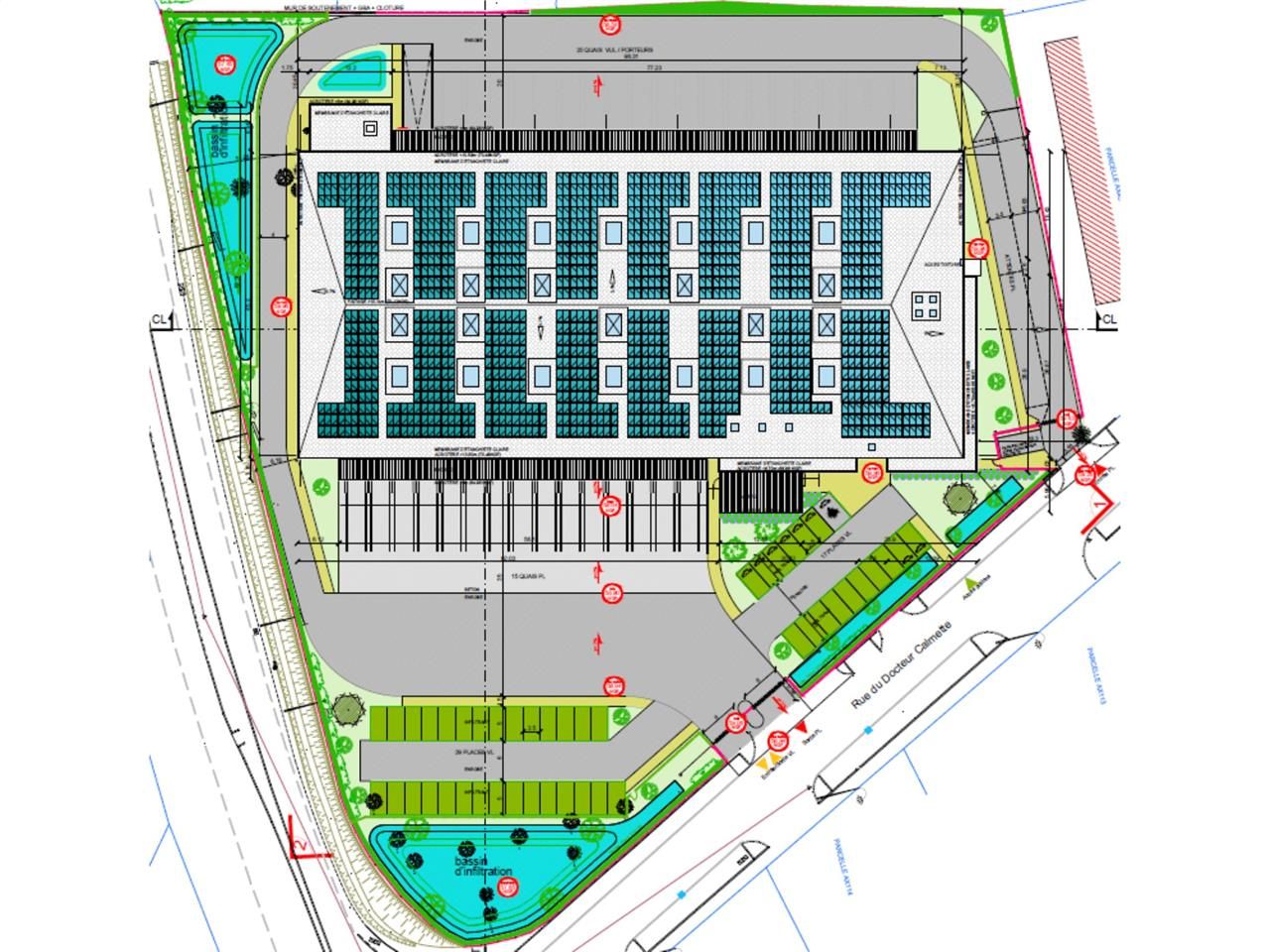 Vente entrepots 5017 m² non divisibles
