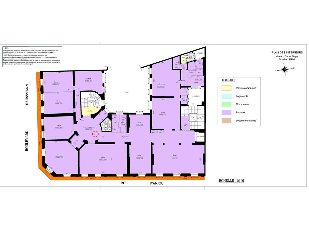 Location bureaux 520 m² non divisibles