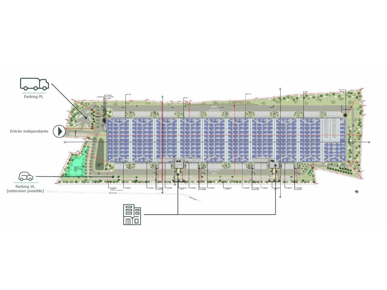 103067 m² pour cetentrepôts classe a en location à Collemiers