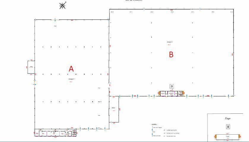 10356 m² pour cetentrepôts classe b en location à Dourges
