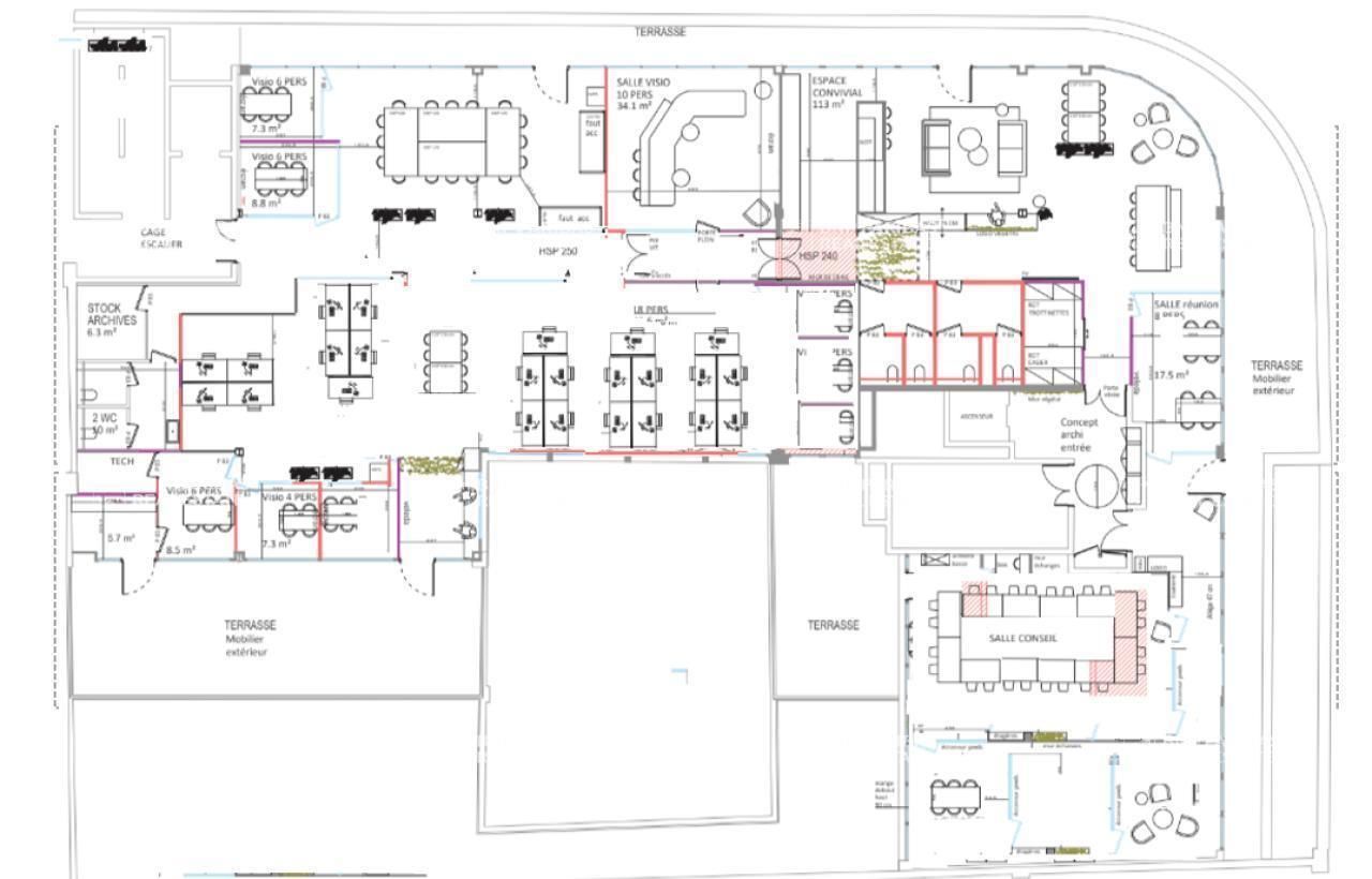 Location Bureaux 685.44 m² non divisibles 59800 Lille