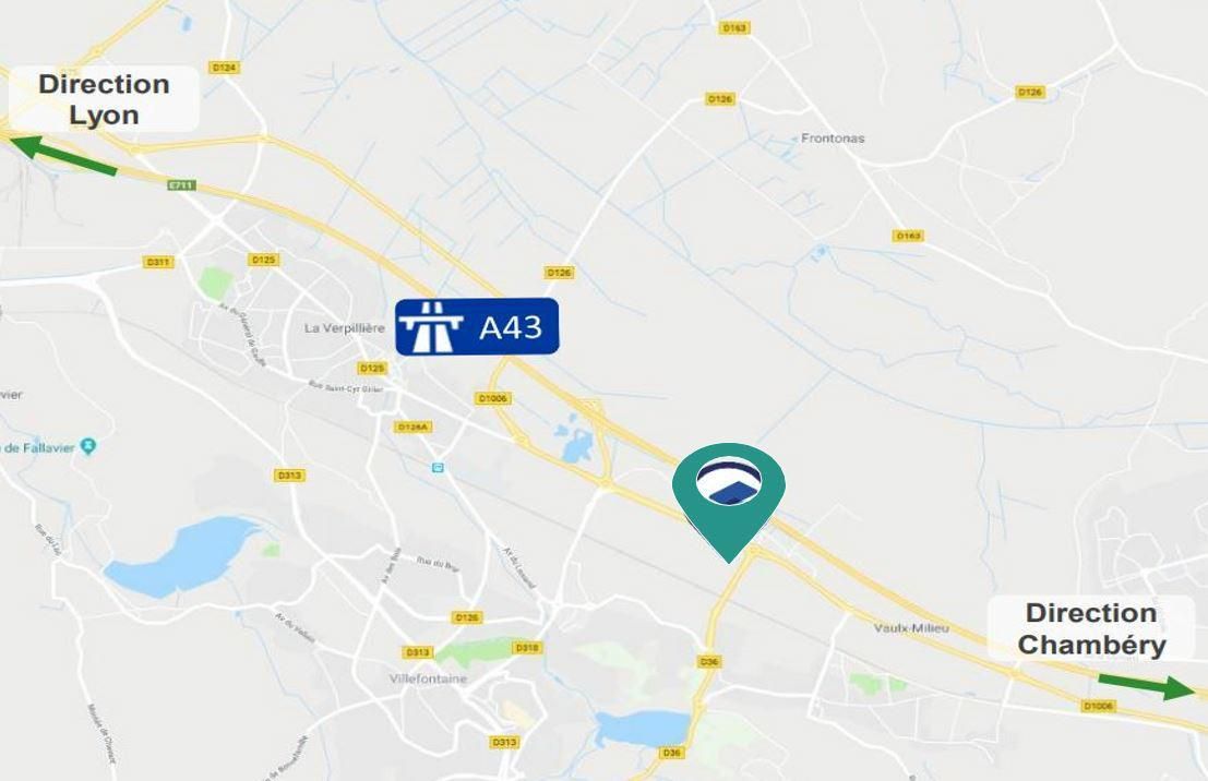 6189 m² pour cetentrepôts classe a en location à Vaulx-milieu