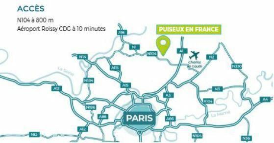 9970 m² pour cetentrepôts classe a en location à Puiseux-en-france