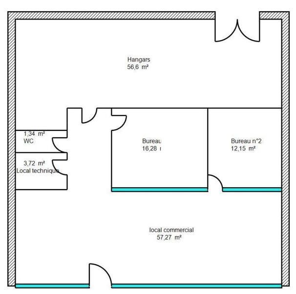 Local commercial disponible à la location avec pa