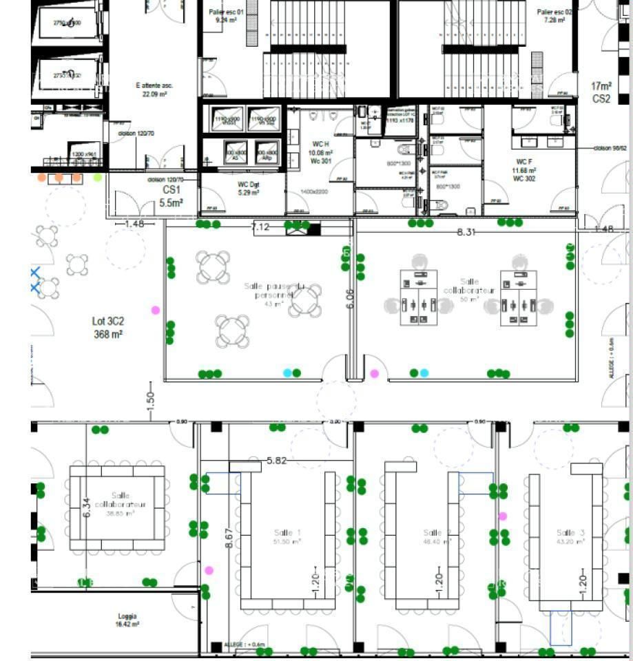 Location Bureaux 1018.42 m² divisibles 59000 Lille