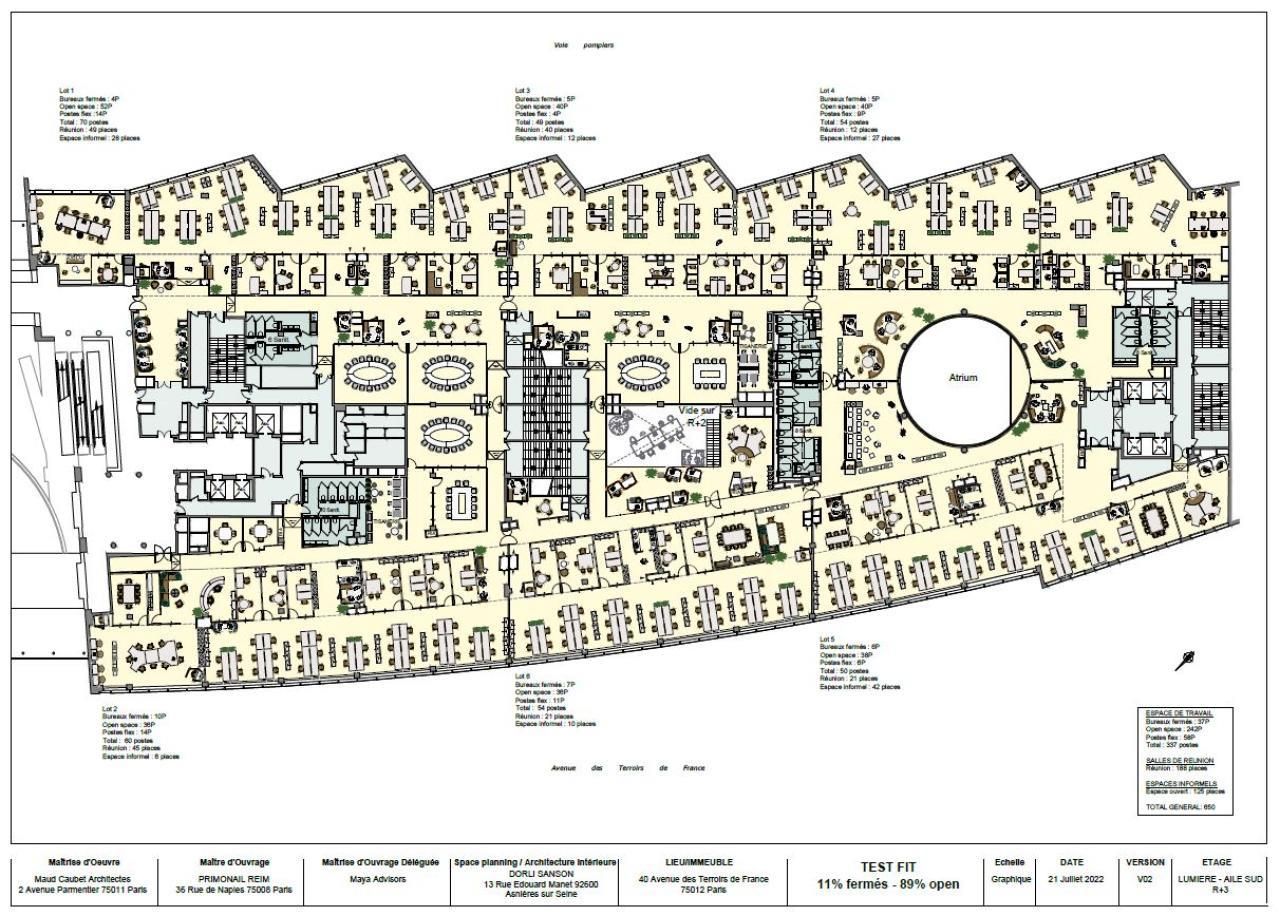 18056.3 m² pour ce bureaux en location à Paris