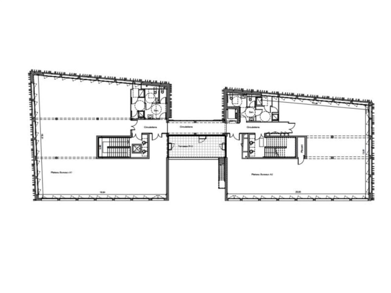 Vente bureaux 1850 m² divisibles à partir de 285 m²