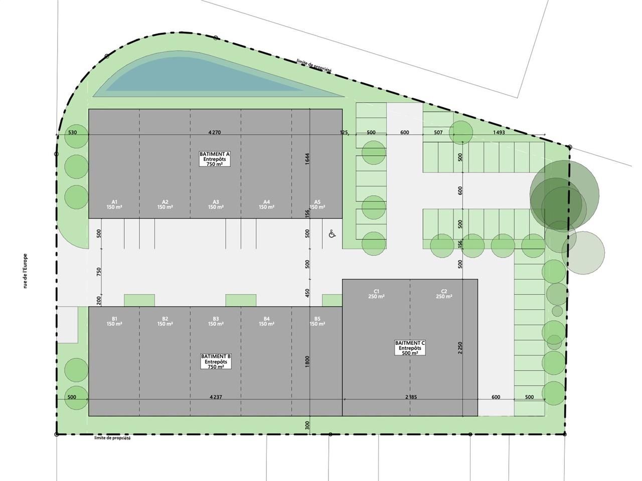 Vente entrepots 2000 m² divisibles à partir de 150 m²