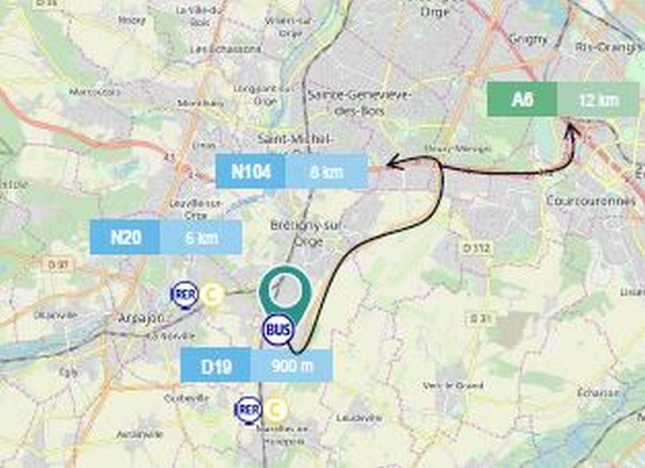 Location Entrepôts classe A 9461.11 m² non divisibles 91220 Brétigny-sur-orge