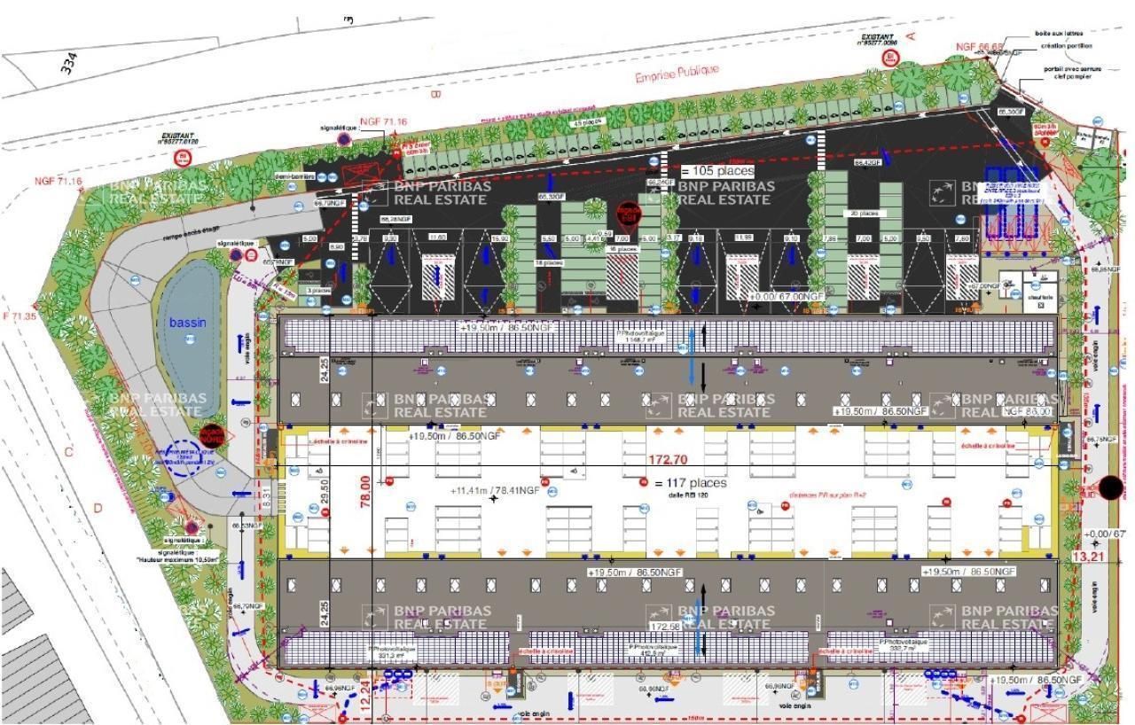 14778 m² pour cetentrepôts classe b en location à Gonesse