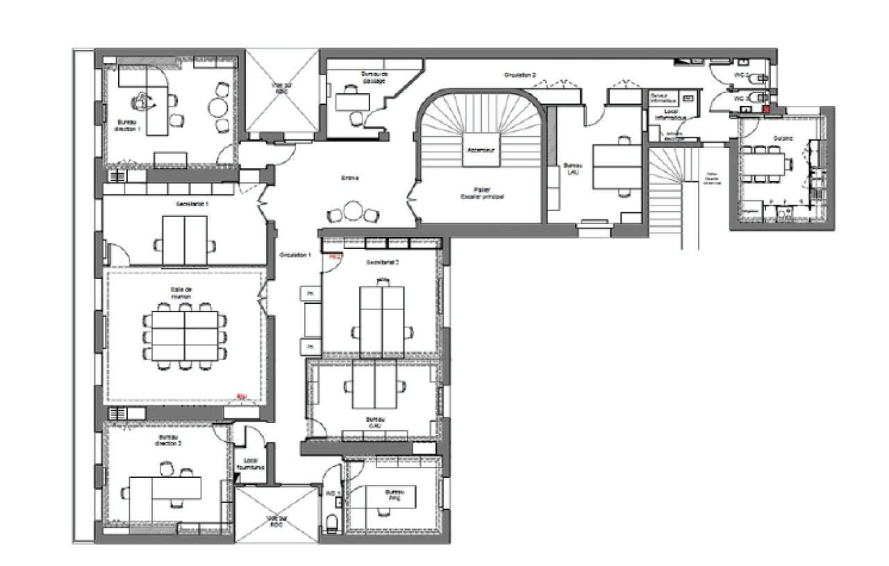 Location Bureaux 230 m² non divisibles 75008 Paris