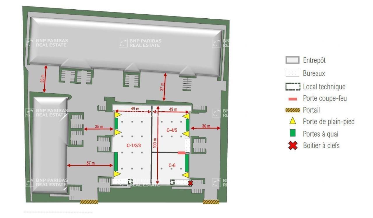 8015 m² pour cetentrepôts classe a en location à Corbas