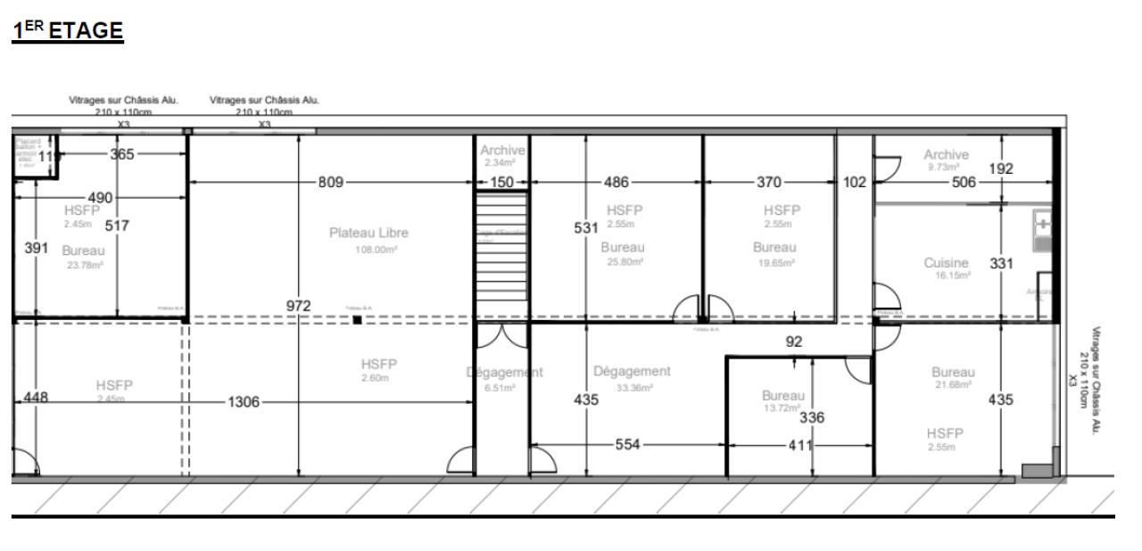 565 m² pour ce bureaux en location à Sotteville-lès-rouen