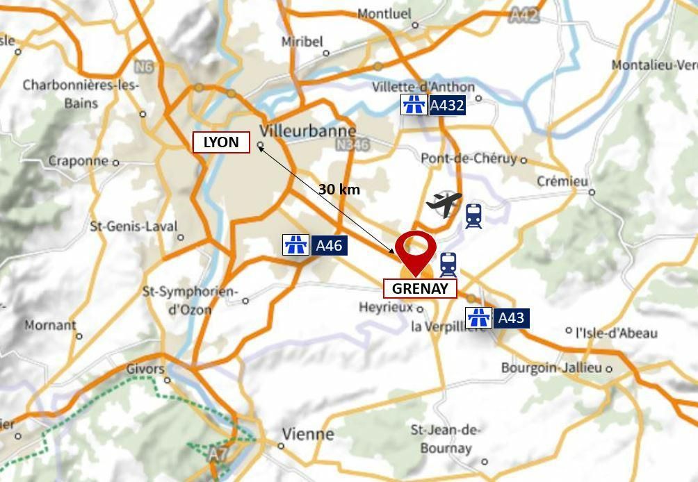 14804 m² pour cetentrepôts classe a en location à Grenay