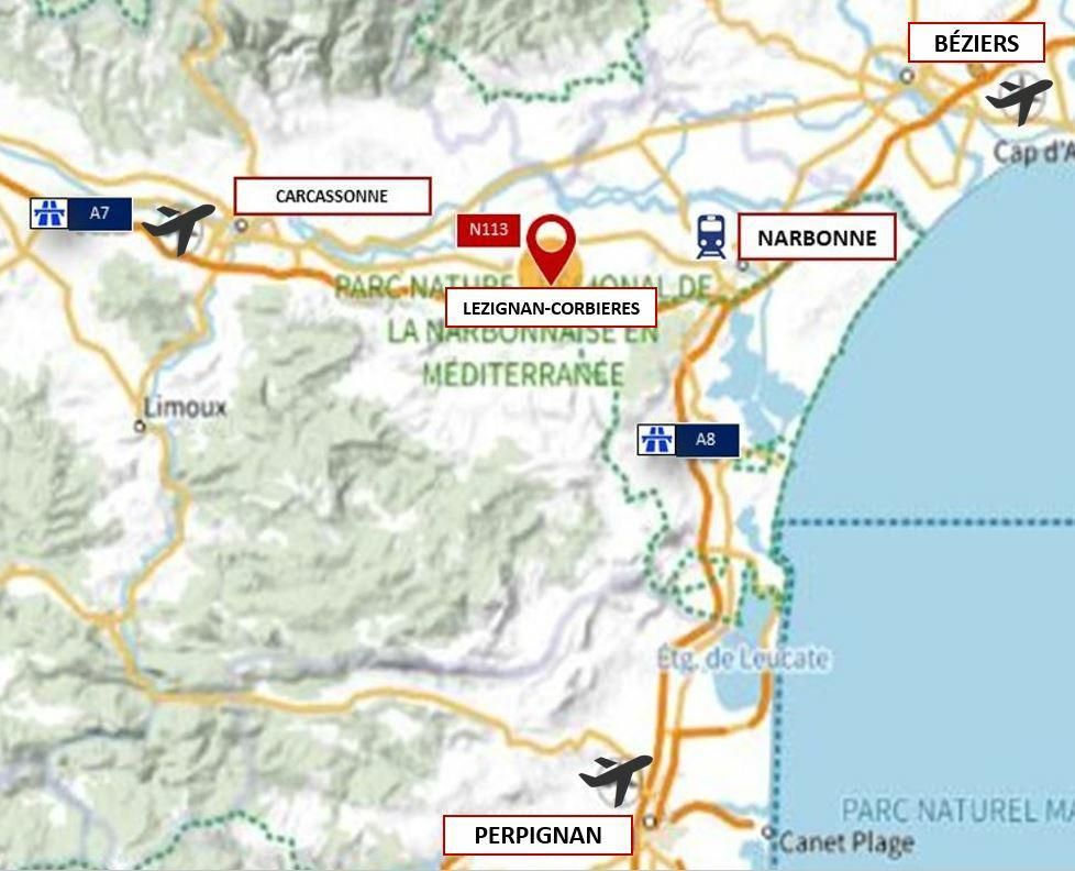 6150 m² pour cetentrepôts classe a en location à Lézignan-corbières