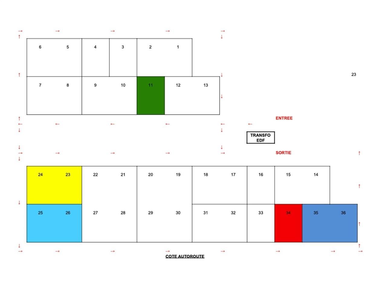 Location entrepots 1972 m² divisibles à partir de 206 m²