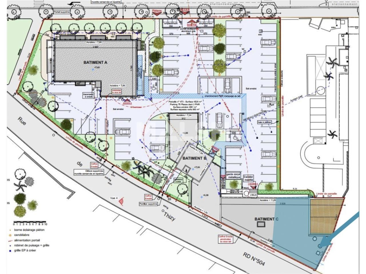 Location bureaux 370 m² non divisibles