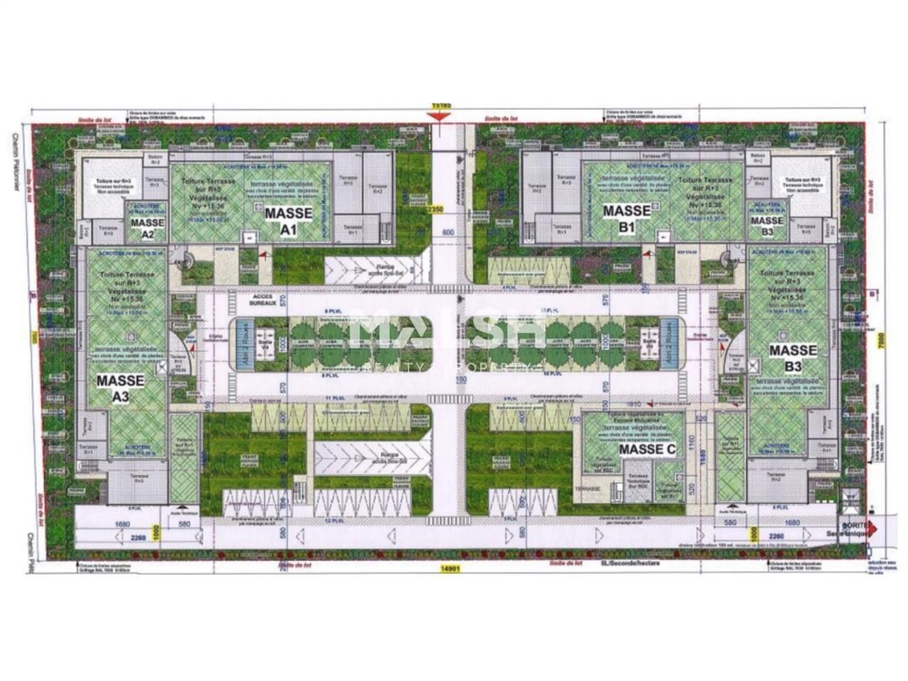 Location bureaux 792 m² divisibles à partir de 340 m²