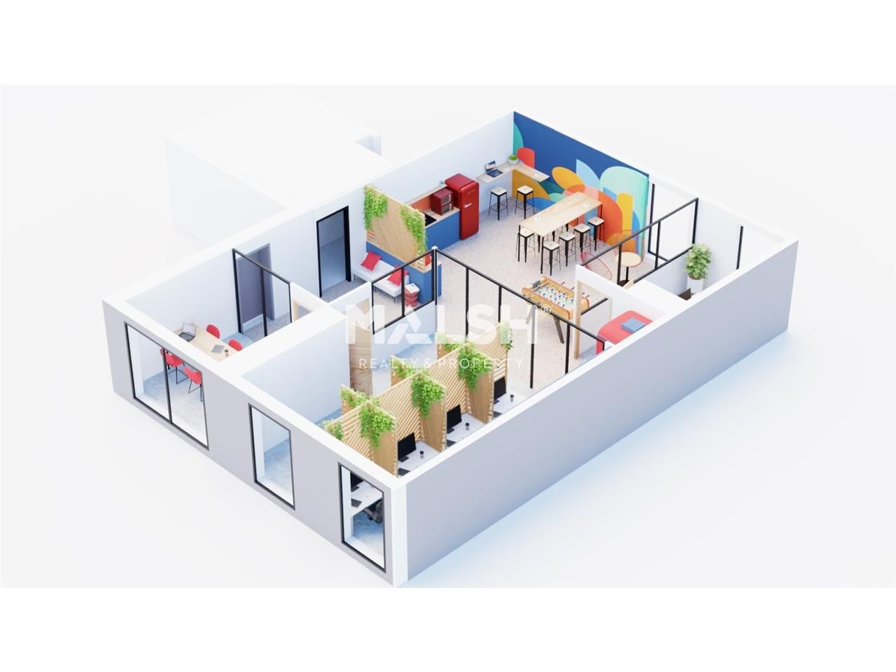 Location bureaux 322 m² non divisibles