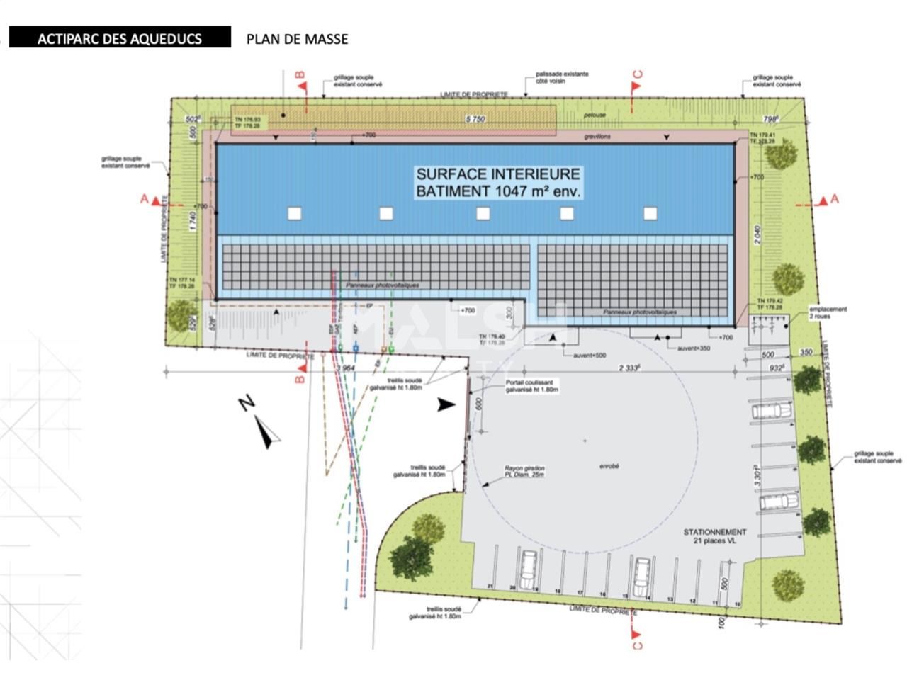 Vente entrepots 1247 m² non divisibles