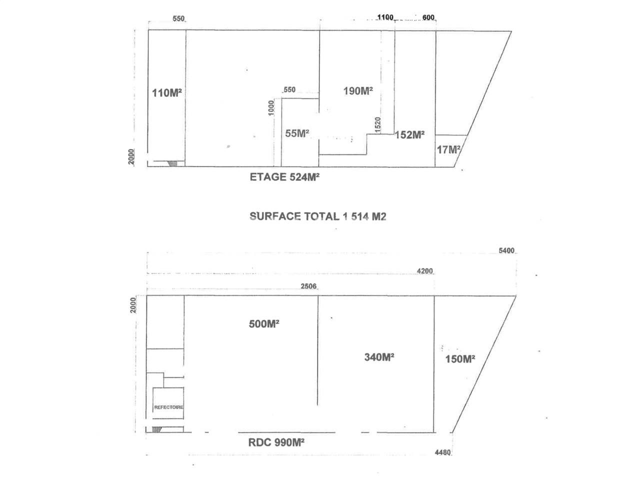 Vente entrepots 1497 m² non divisibles