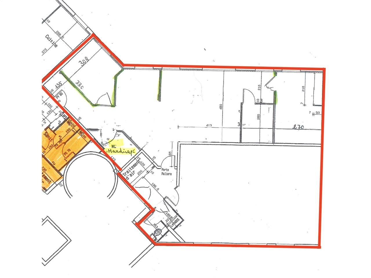 Location bureaux 166 m² non divisibles