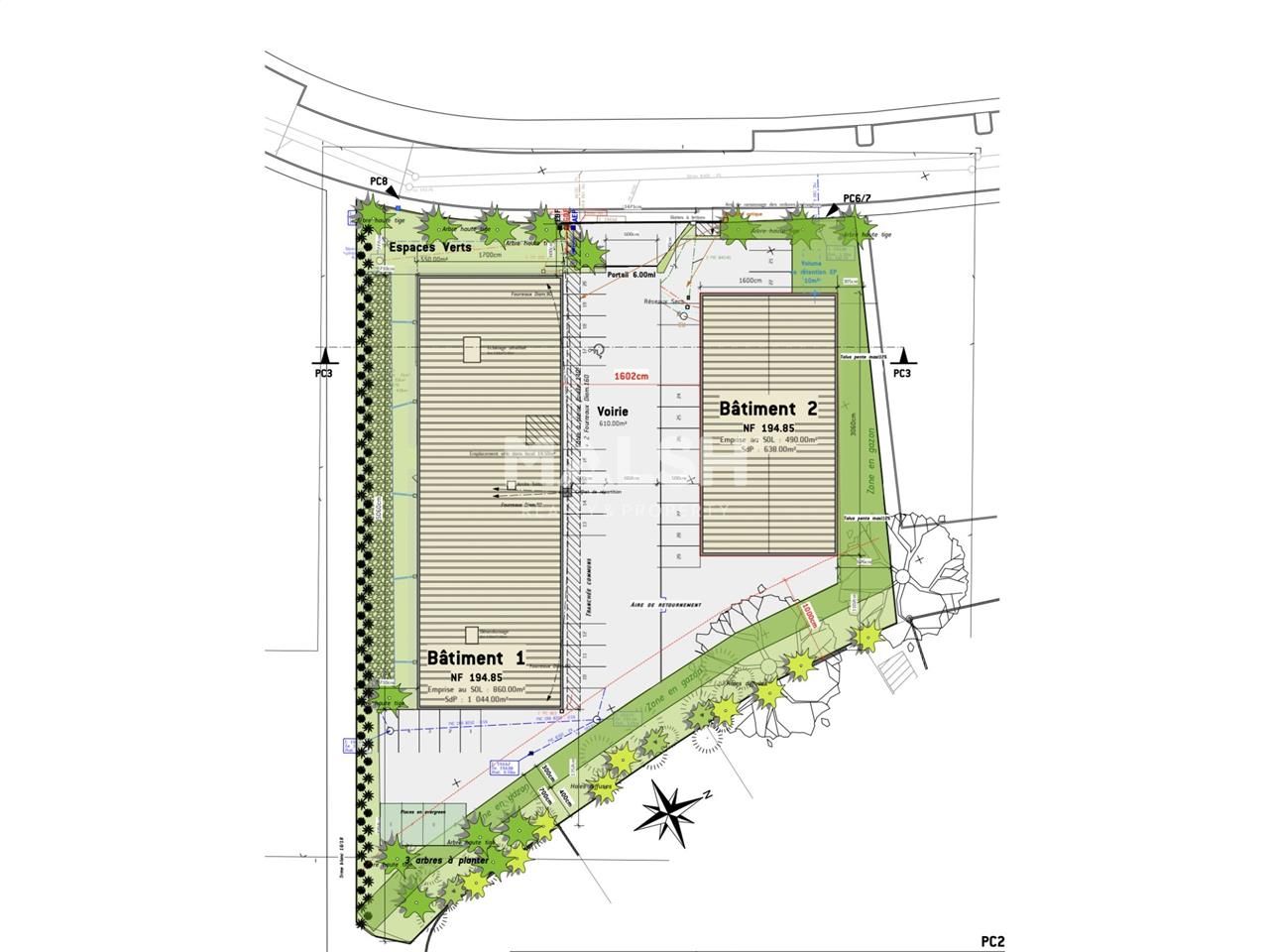 Location entrepots 809 m² divisibles à partir de 207 m²