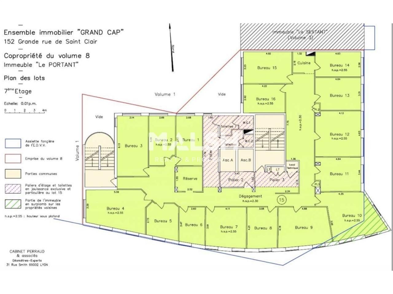 Location bureaux 370 m² non divisibles