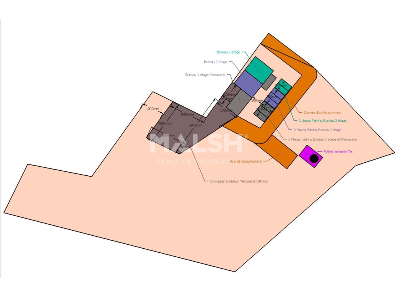 Location entrepots 348 m² divisibles à partir de 57 m²