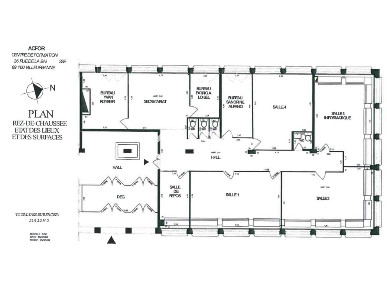 Vente bureaux 220 m² non divisibles