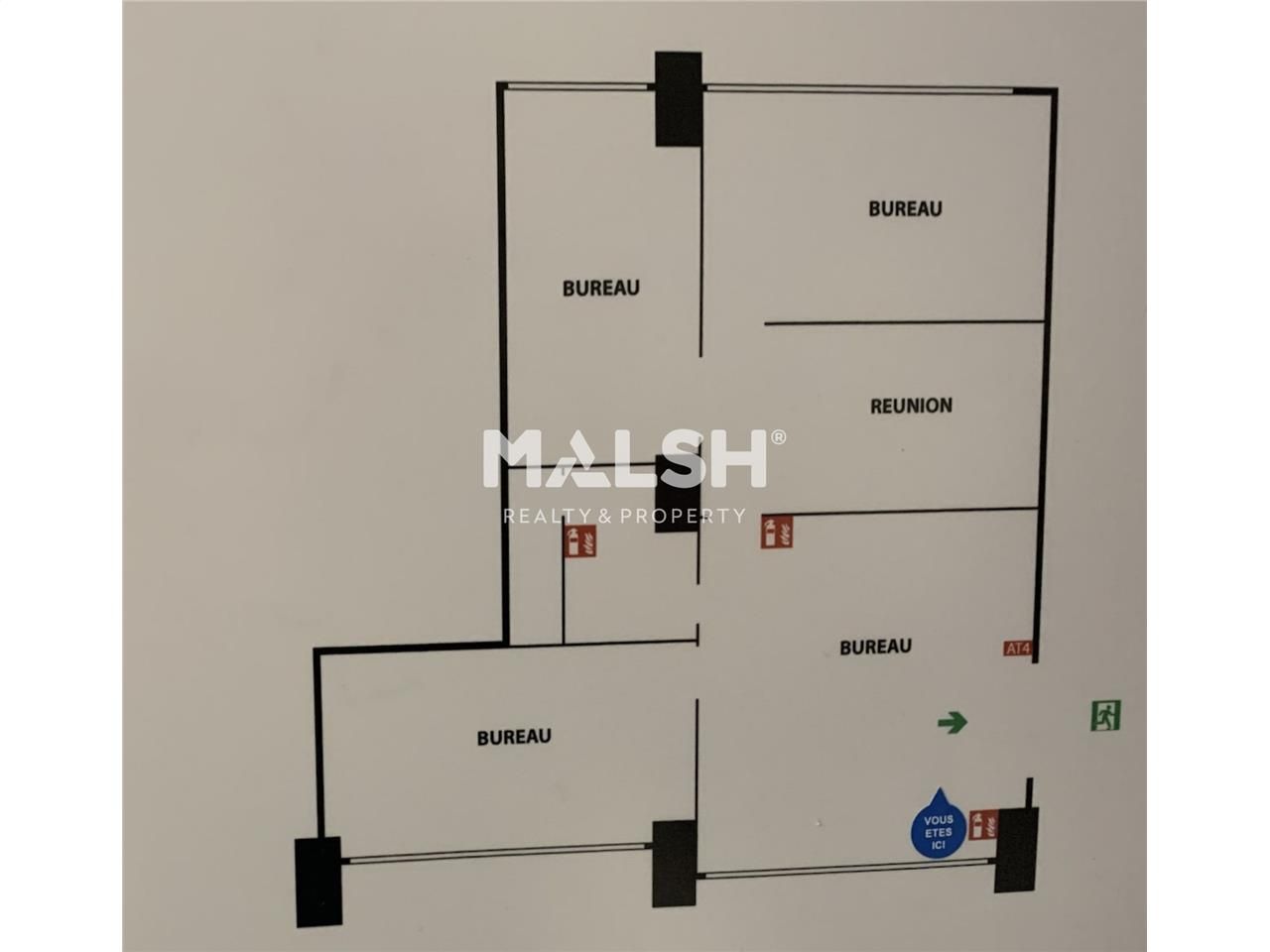 Location bureaux 86 m² non divisibles