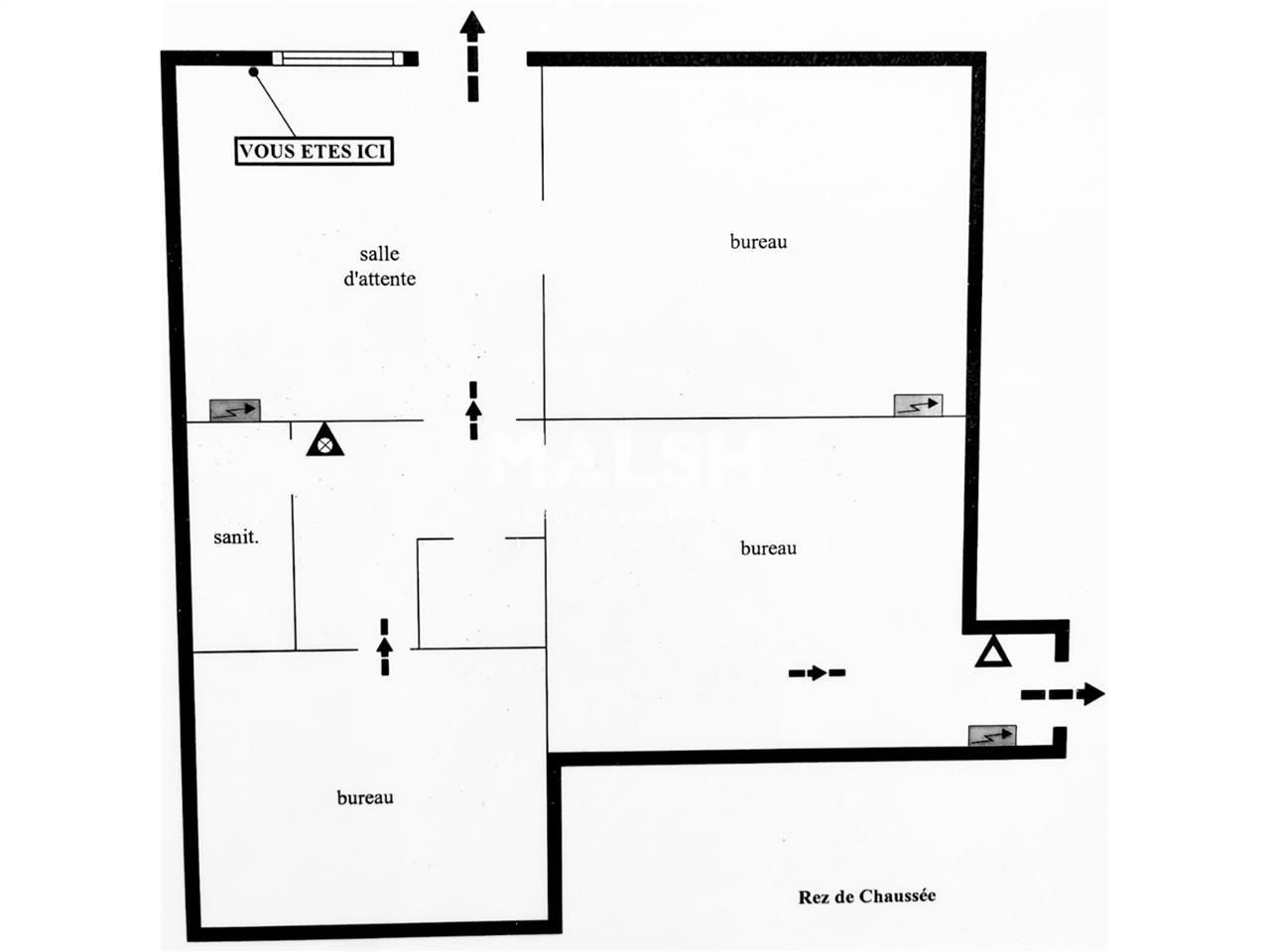 Location bureaux 94 m² non divisibles