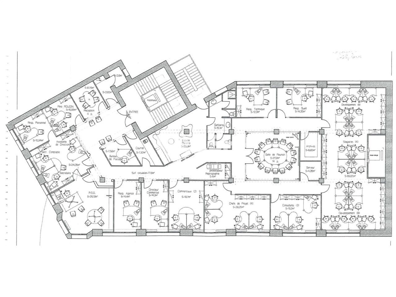 Location bureaux 492 m² non divisibles